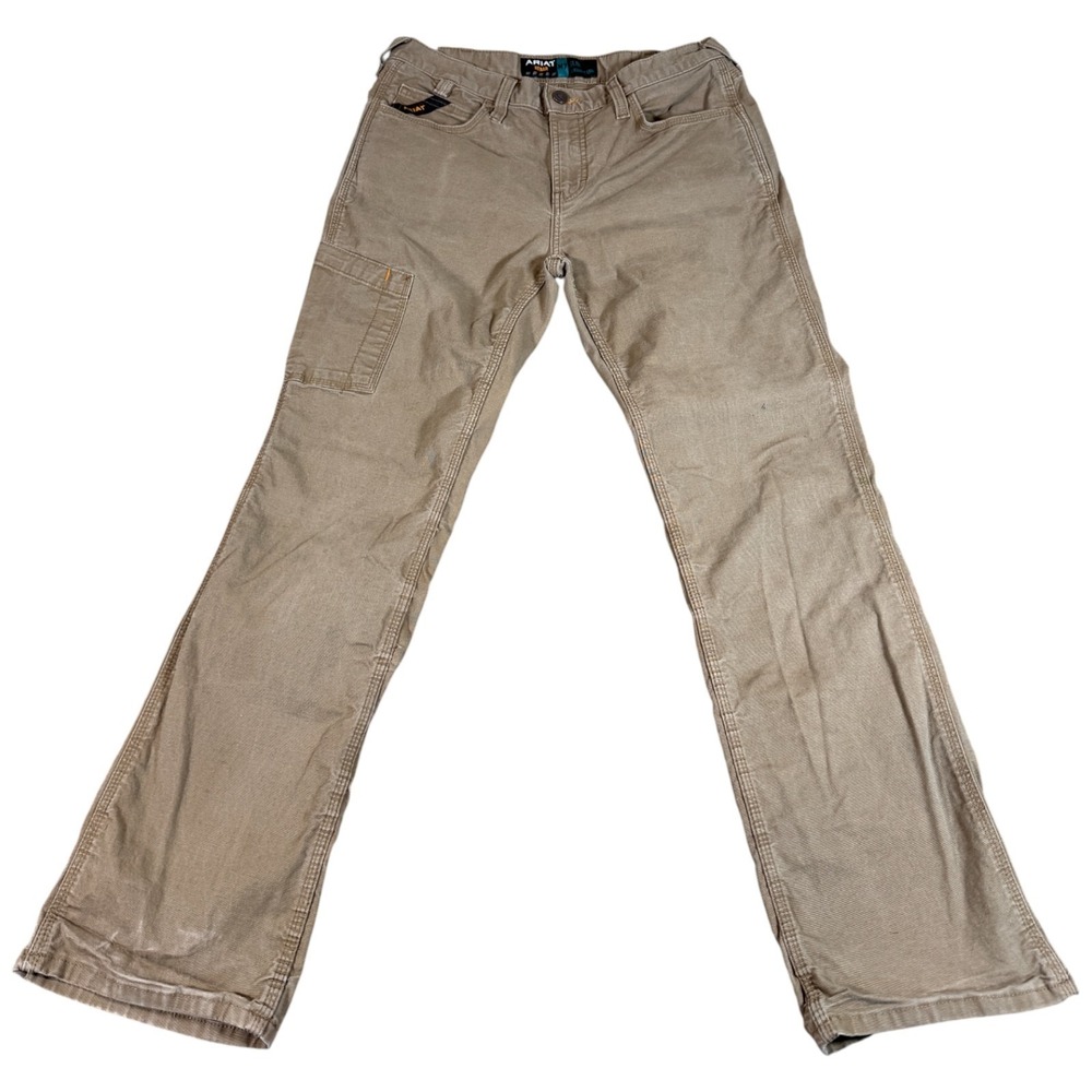 Ariat Rebar M7 Slim Fit Straight Leg Pants Men's 32x34 (32x31) Khaki Workwear